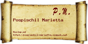 Pospischil Marietta névjegykártya